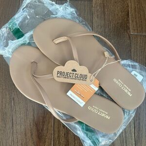 Project Cloud Tan Flip Flops (BRAND NEW)